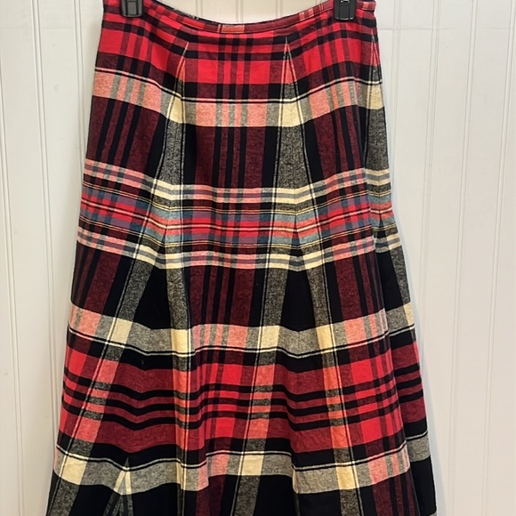 J Peterman Flannel and Lace Maxi Skirt Size 4 - Picture 5 of 12